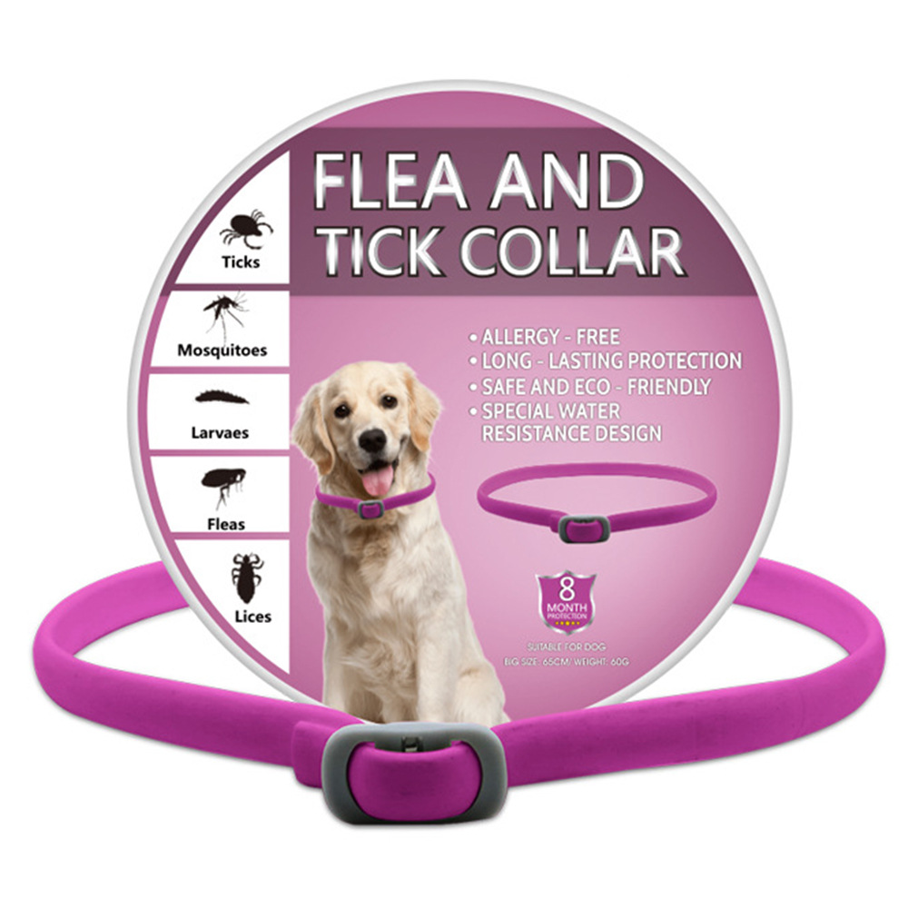 강아지용 로즈 핑크 혼합 소재 목걸이