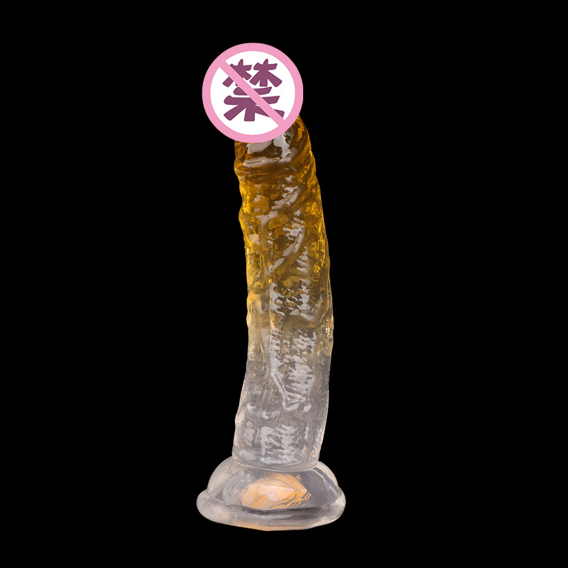 Crystal Transparent Suction Cup Dildo with TPE Body and Strong Suction Base — detail image 7