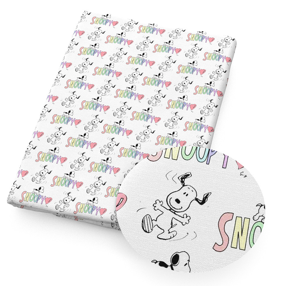 Perro Snoopy impresión de dibujos animados 100% tela de algodón DIY ropa hecha a mano bolsa, 1Yc55667