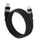 240W Braided Data Cable Ice Blue Super Fast Charging Charging Cable Suitable for Apple Huawei Xiaomi Flash Charging Indicator Light