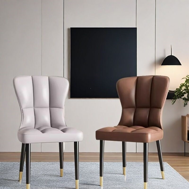 Light Luxury Dining Chair, Home-Use Soft-Covered Leisure Restaurant Chair, Commercial Hotel Stool, Nordic Modern Minimalist Dining Table and Chair