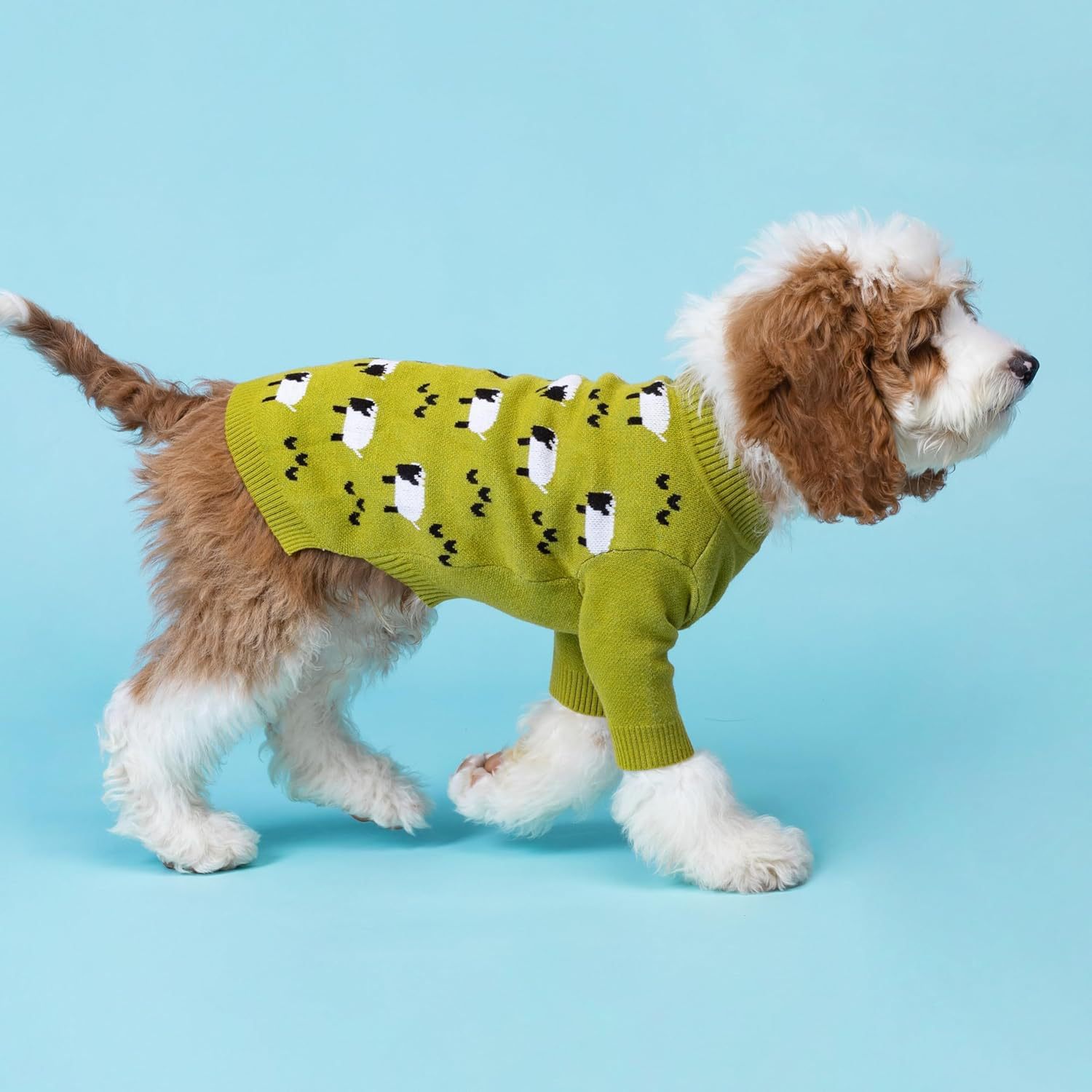 楽しい牧羊犬のセーター、暖かい冬服 - フェスティバル服 - プルオーバー - ペット服
