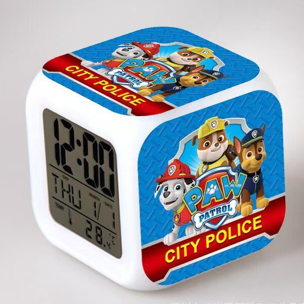 Reloj Despertador Infantil Cuadrado con Cambio de Color