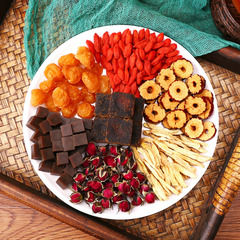 Donkey-hide gelatin brown sugar ginger tea brown sugar ginger tea red dates donkey-hide gelatin ginger tea warm tea girls tea rose brown sugar tea Sanfu ginger tea