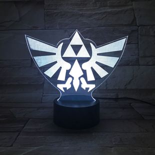 High-value 3D Nightlight The Legend of Zelda Link Creative Seven-color Adjusting Home Bedroom Eye Protection Sleep Desk Lamp