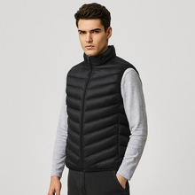 平湖柔菇菇Down jacket90绒新国标轻薄羽绒服男马甲立领秋冬外套