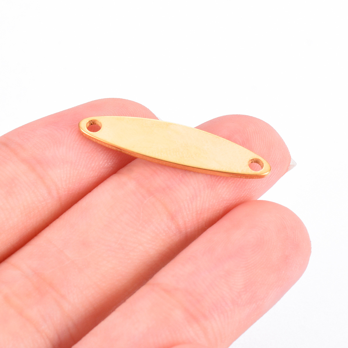 DIY Jewelry Accessories Classification 20 PCS/Package 6*25mm 304 Stainless Steel Customization Laser Engraving Solid Color Pendant DIY Jewelry Accessories