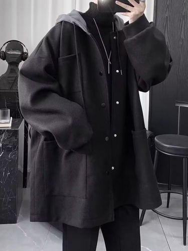 Urban Style Autumn/Winter Men's Cool & Trendy Casual Jacket & Coat Set for Men - High-End Simple Color Fashionable Outfit