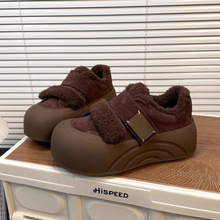 雪地靴女冬季厚底保暖加绒棉鞋2025年新款外穿防滑百搭魔术贴棉鞋