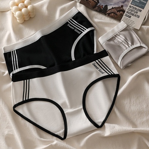 Ladies' underwear fresh and sweet sporty double-layer gusset Japanese-style high-waisted girl student comfortable triangle pants