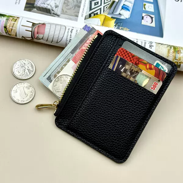 New Cross-Border Card Holder, Direct Sales from the Manufacturer, Amazon's Best-Selling Card Case, Multifunctional Zipper, Lychee Pattern Pu Coin Purse