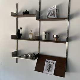 Vitsoe轨道中古置物架客厅背景墙装饰可调节书架家用墙上展示架