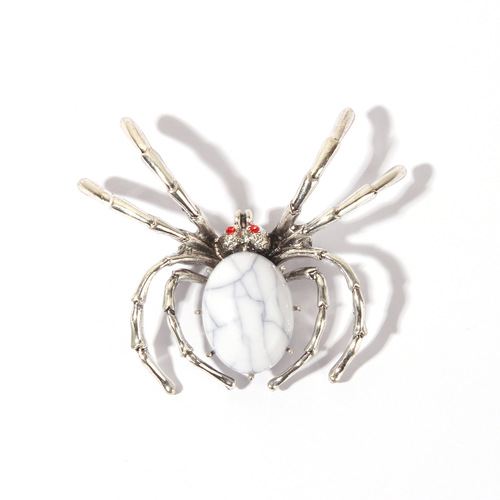 B010 European and American exaggerated fashion insect brooch, high-end atmospheric insect lady corsage, personalized retro turquoise clothing