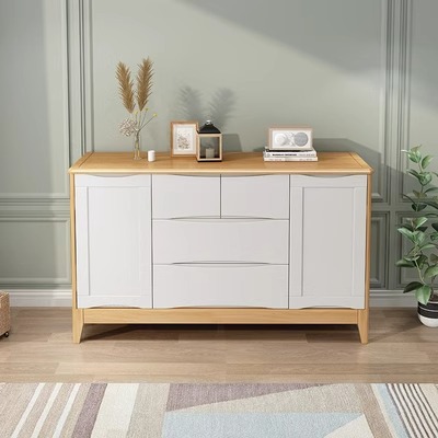 Log + gabinete blanco de seis cajones