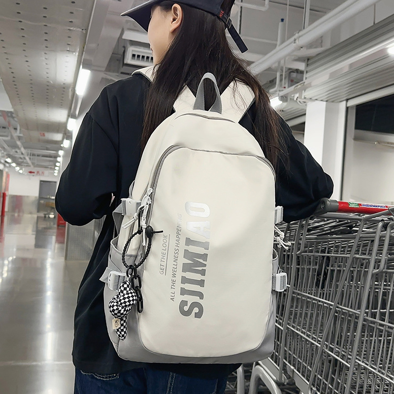 새로운 도착 Schoolbag 여성 Ins 대용량 시니어 고등학교 대학생 컴퓨터 배낭 남성 중학생 중학생 학생 배낭 대형