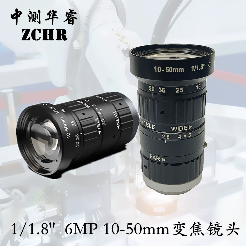 10000001/1,8 "C-Port ручной апертура 10-50 мм с низким уровнем искажений Машинное зрение Масштабирование промышленный объектив