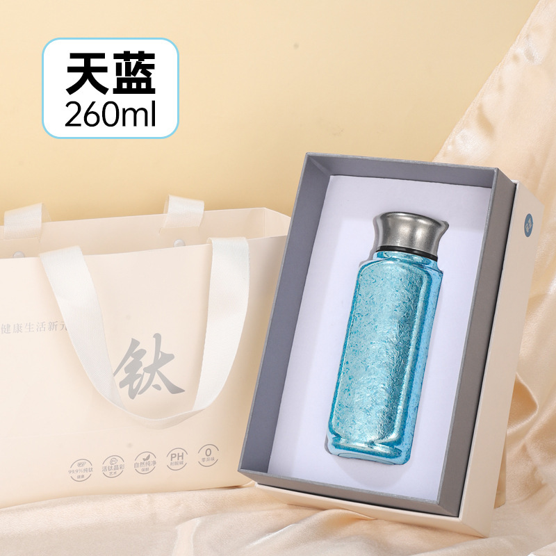 新款纯钛保温杯迷你口袋杯高档户外便携旅行便携户外礼品水杯|undefined