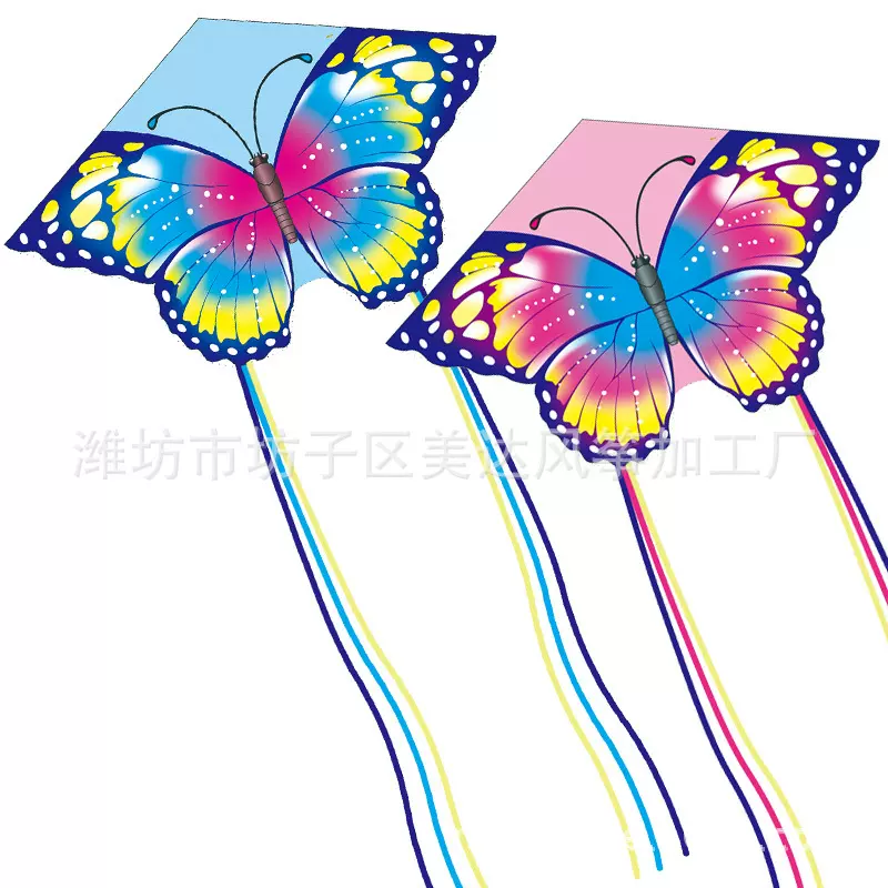 潍坊美达风筝批发儿童三角新款情侣蝴蝶微风易飞厂家现货