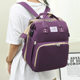 Cross-border New Folding Mummy Bag Baby Bed usb Shade Multi-function Backpack Large Capacity Maternal and Infant Travel Backpack