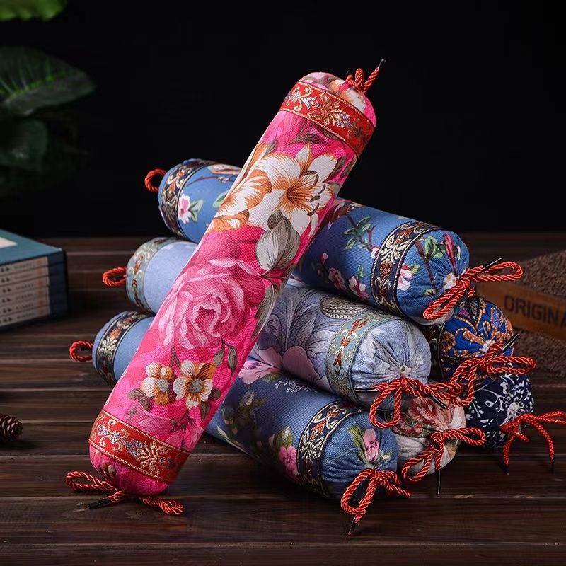 厂家供应荞麦壳糖果圆柱枕套圆棒枕头套成人家用宿舍枕头套