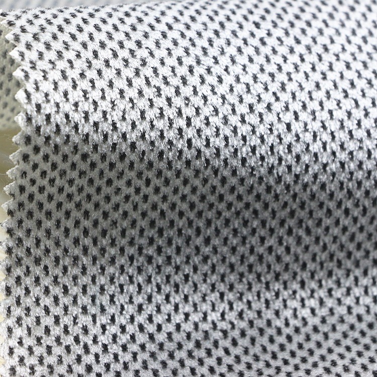 花点绒布料窗帘沙发家纺面料针织经编阳离子点子绒花点绒短毛绒布