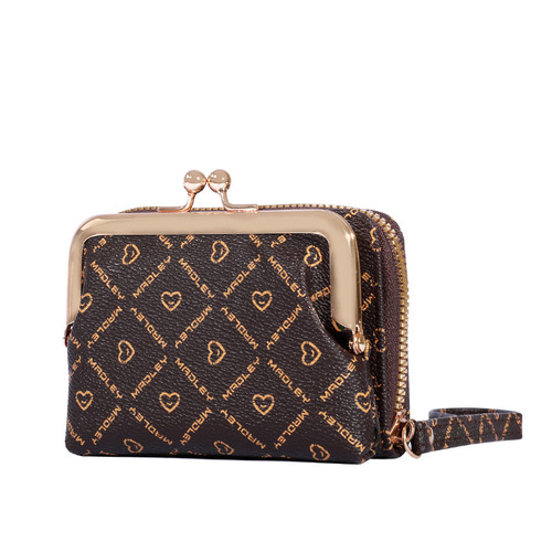 Women's Fashion Wrist Strap Wallet Short Length Zero Wallet Large Capacity Coin Holder with Multi-Card Slots Card Holder Money Clip