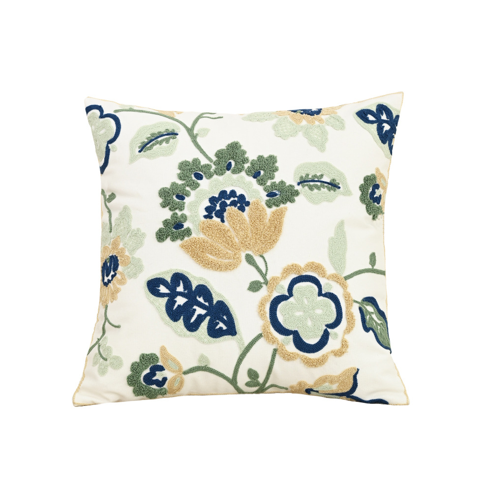 Nordic ins sala de estar toalla bordada sofá almohada cojín pequeño modelo fresco habitación almohada de respaldo de cabecera funda de almohada