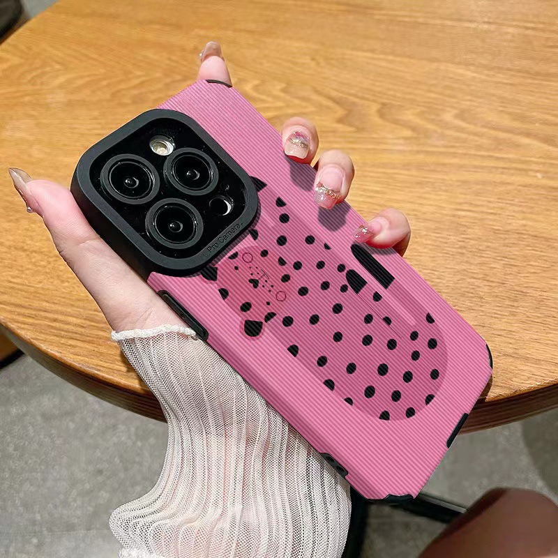 Rose Red Leopard Phone Case For Iphone, Stylish Protective Cover_voghion.com