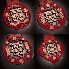 喜字结婚婚房装饰大门贴纸房门窗花创意立体立体双喜字贴婚庆用品