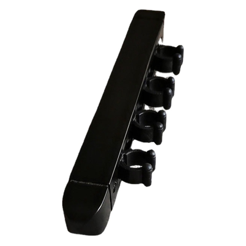 Estante de CUE romano de 4 agujeros billar de madera maciza Estante de varilla de billar montado en la pared Estante de varilla de billar Almacenamiento de varilla