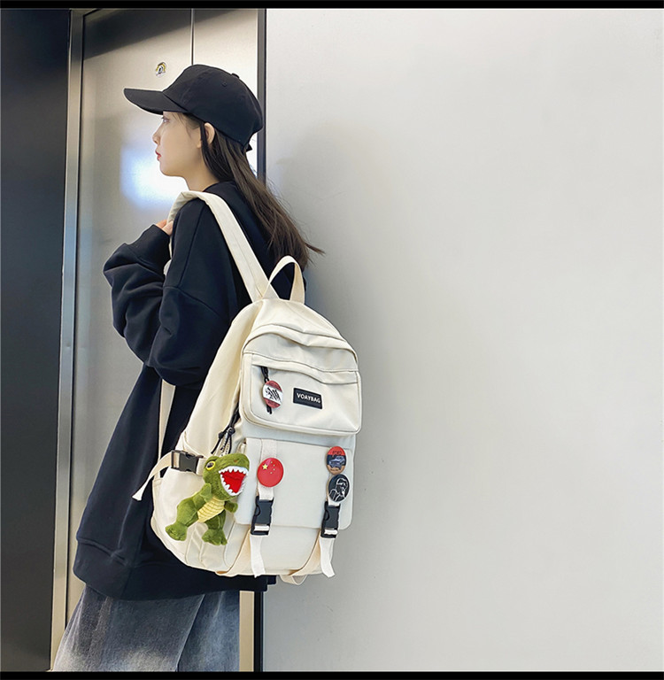 Schoolbag Female Korean Harajuku Ulzzang High School Student Backpack Junior High School Student Large Capacity College Style Ins Backpackpicture46