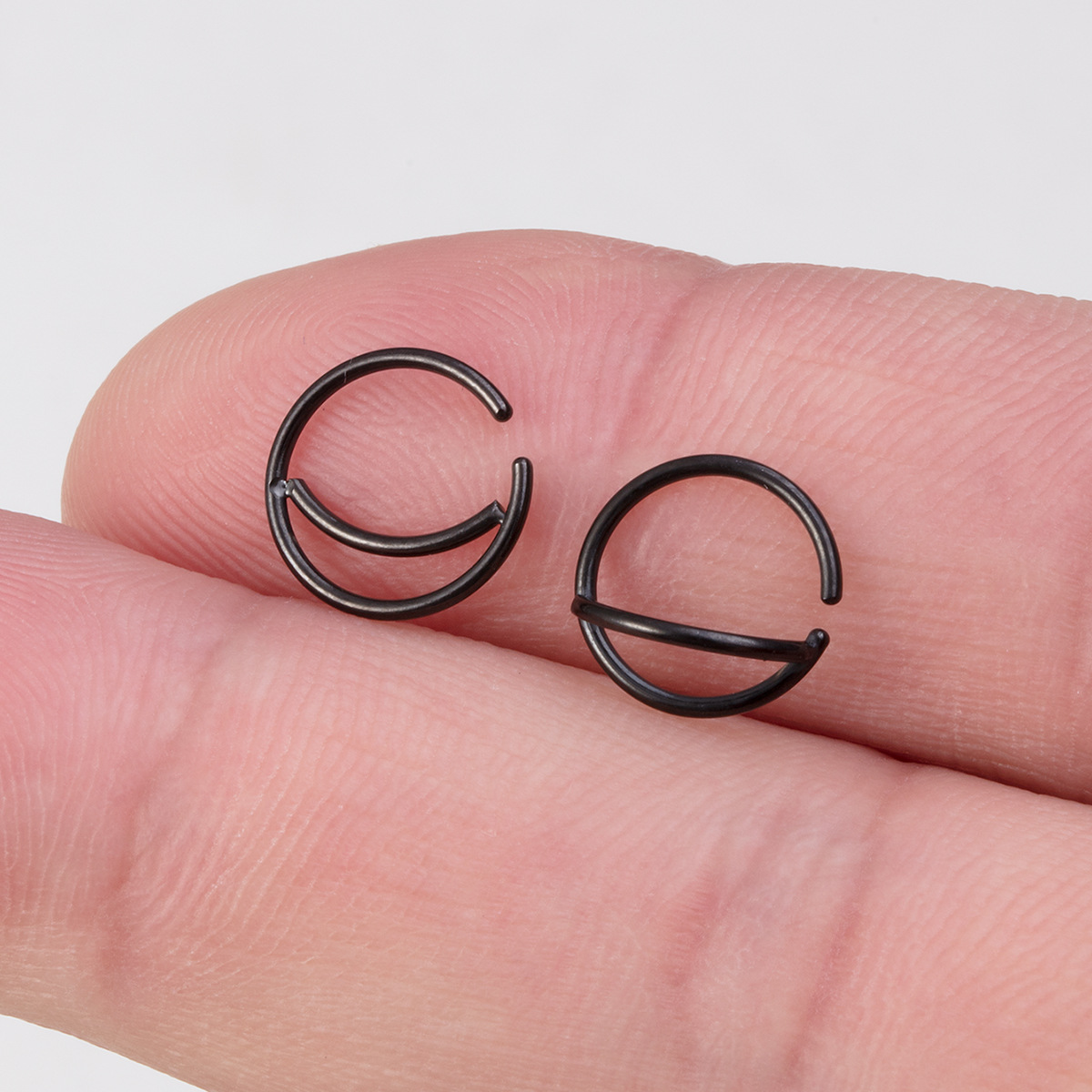 Simple Style Solid Color Stainless Steel Plating Nose Ring 1 Piece