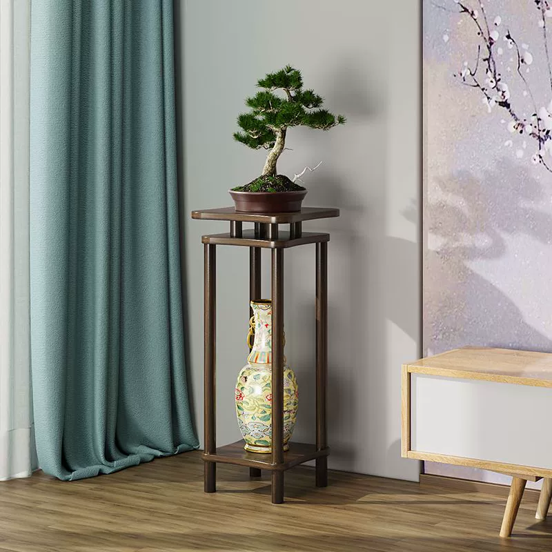 Подставка для цветов из цельного дерева, китайский цветочный стол, балкон, домашний напольный стеллаж для хранения в гостиной, полка для цветочного горшка с суккулентами
