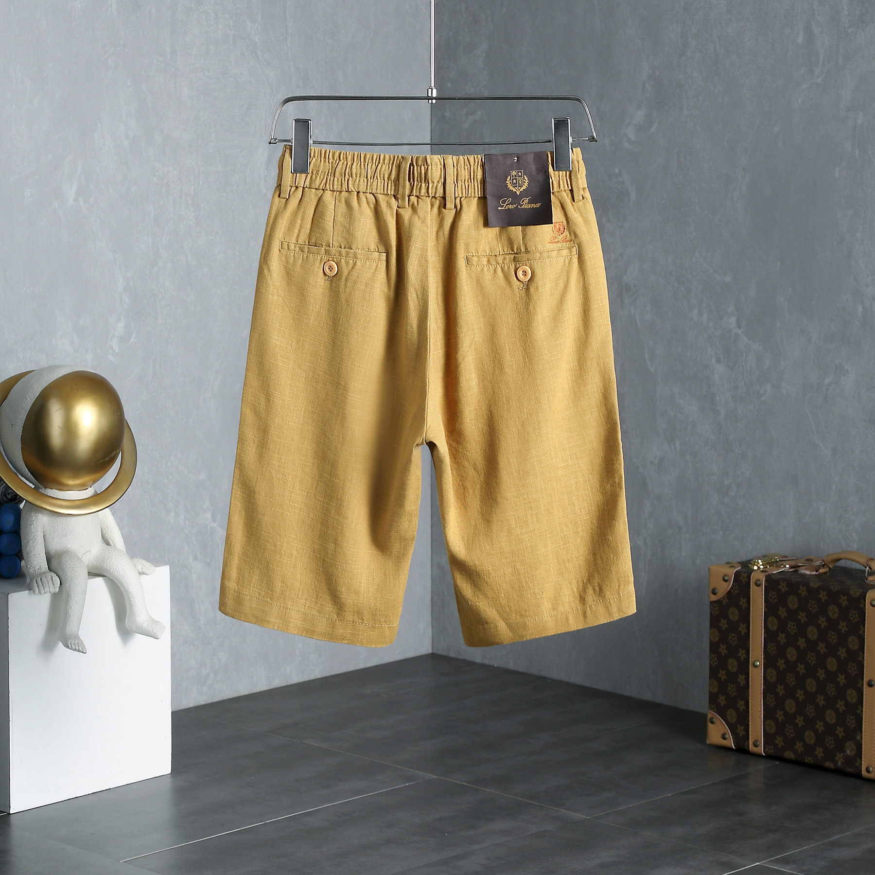 Loro Piana Shorts Linen Yellow