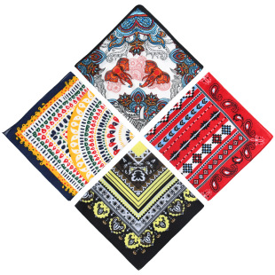 2022 new floral dress headscarf multi-functional European and American printed handkerchief outdoor riding sports spot headscarf