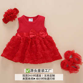 女宝宝夏装婴儿礼服周岁裙子婴幼儿夏季连衣裙儿童公主裙现货批发