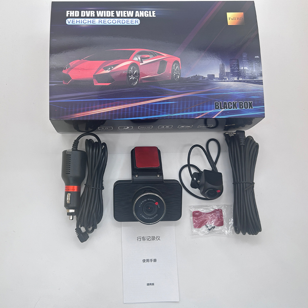 Car-mounted dual-camera recorder with 4K WiFi transmission, dual-lens wide-angle night vision dashcam, wholesale