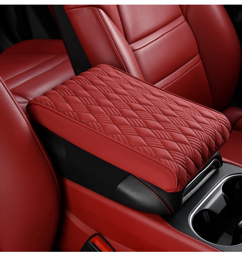 Cross-mirror car diamond armrest box pad height pad four seasons universal memory foam creative armrest