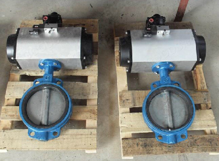 D671X气动对夹蝶阀 气动软密封蝶阀 气动蝶阀 气动铸钢对夹蝶阀