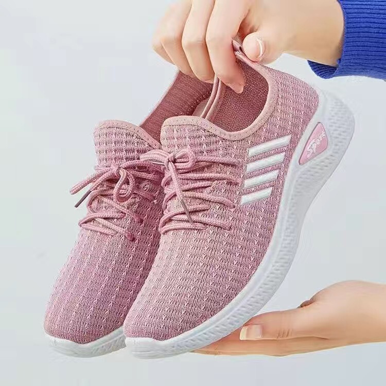 2024 New Shoes for Women, Export Women's Shoes, Casual Walking Soft-Soled Mom's Shoes, Fashionable Socks, Sports Shoes, Women's Flats