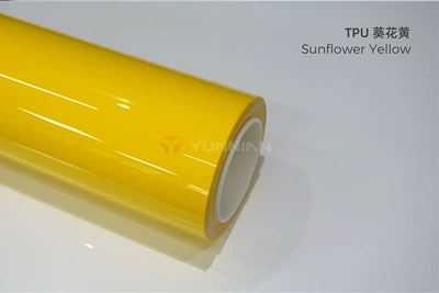Casting-Grade Color-Changing Car Wrap Colorful Automotive Film - 15215m-5-years-warranty-tpu-sunflower-yellow