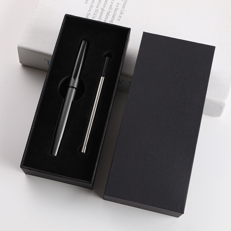 Juego de alta calidad rojo regalos de negocios metal bolígrafo de firma bolígrafo personalizado logotipo publicitario bolígrafo neutro