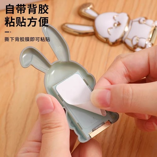 Phone Holder Stand Creative Cartoon Cute Rabbit Support Bracket Invisible Back Adhesive Desktop Lazy Person for Watching TV/Movies