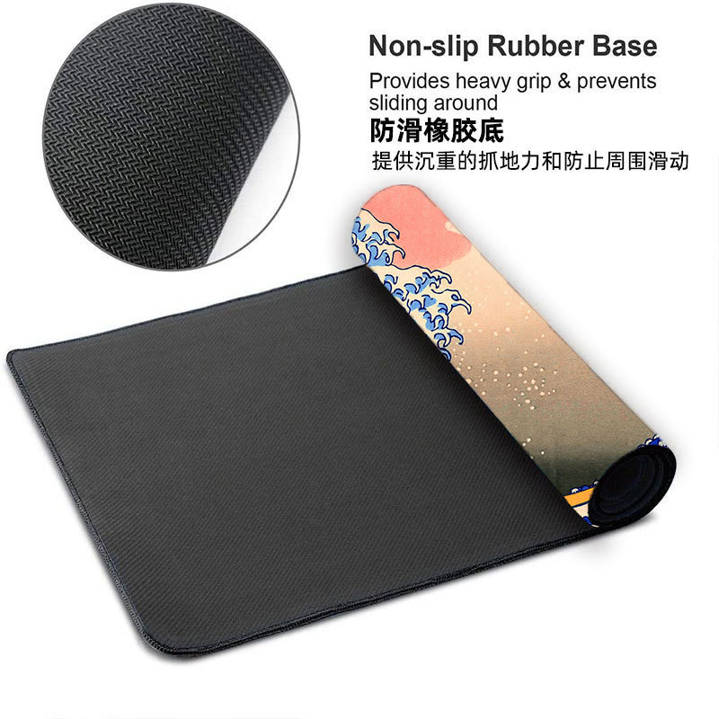 Kanagawa Waves Japanese Wind Alfombrilla de ratón súper grande transfronteriza Alfombrilla de escritorio de oficina personalizada Alfombrilla de ratón para teclado Mousepad