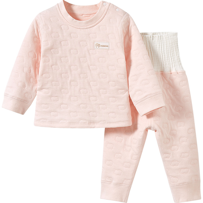 Bebé ropa de otoño pantalones largos otoño e invierno Bebé Delgado acolchado de fondo dividido niños y niñas traje de cintura alta ropa interior térmica para niños