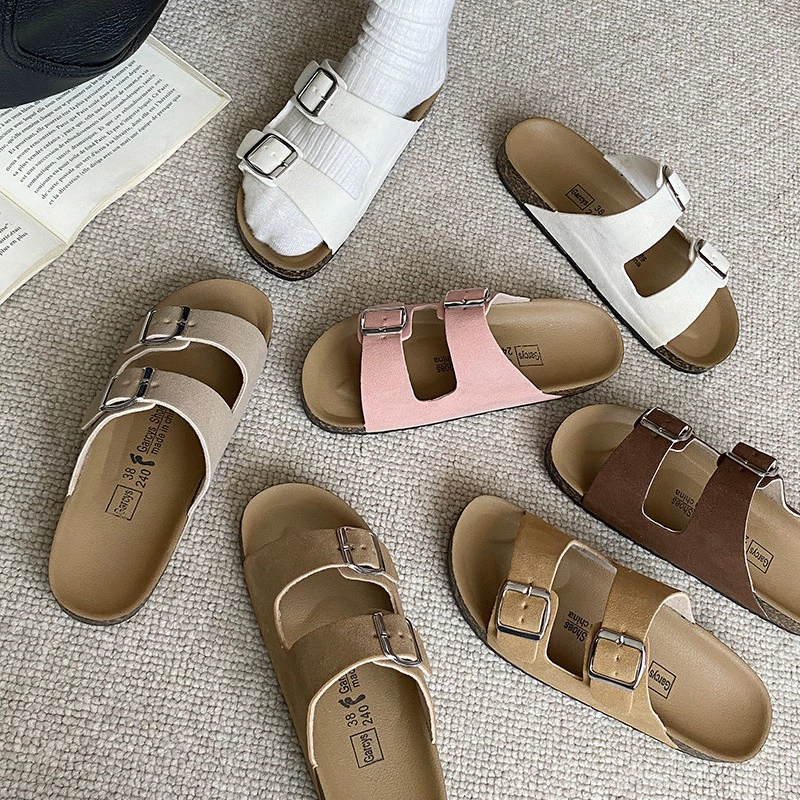 Трансграничный 2024 новый французский ретро с толстой подошвой с двойной пряжкой