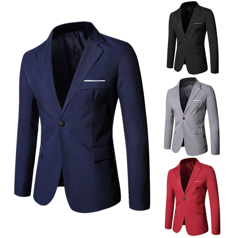 Костюм, мужской пиджак, приталенный крой в Корейском стиле для подружки невесты, жениха, свадебного бизнеса, Повседневная профессиональная формальная одежда, маленький мужской костюм