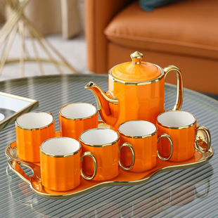 Housewarming Gifts Ceramic Water Cup Cold Water Bottle suit Household Hospitality Cup Afternoon Tea Tea Set Tea Cup Wedding Gift
