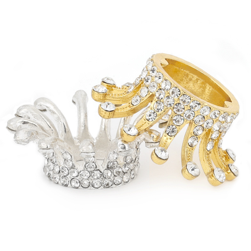 Cruz-frontera uñas corona pluma titular aleación rhinestone oro plata vintage pintado pluma titular almacenamiento herramienta al por mayor