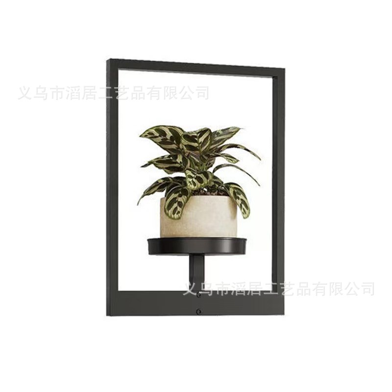 Estantes de metal transfronterizos pared tipo maceta interior exterior estante de flores decoración de pared estante de exhibición de flores ornamentación explosión